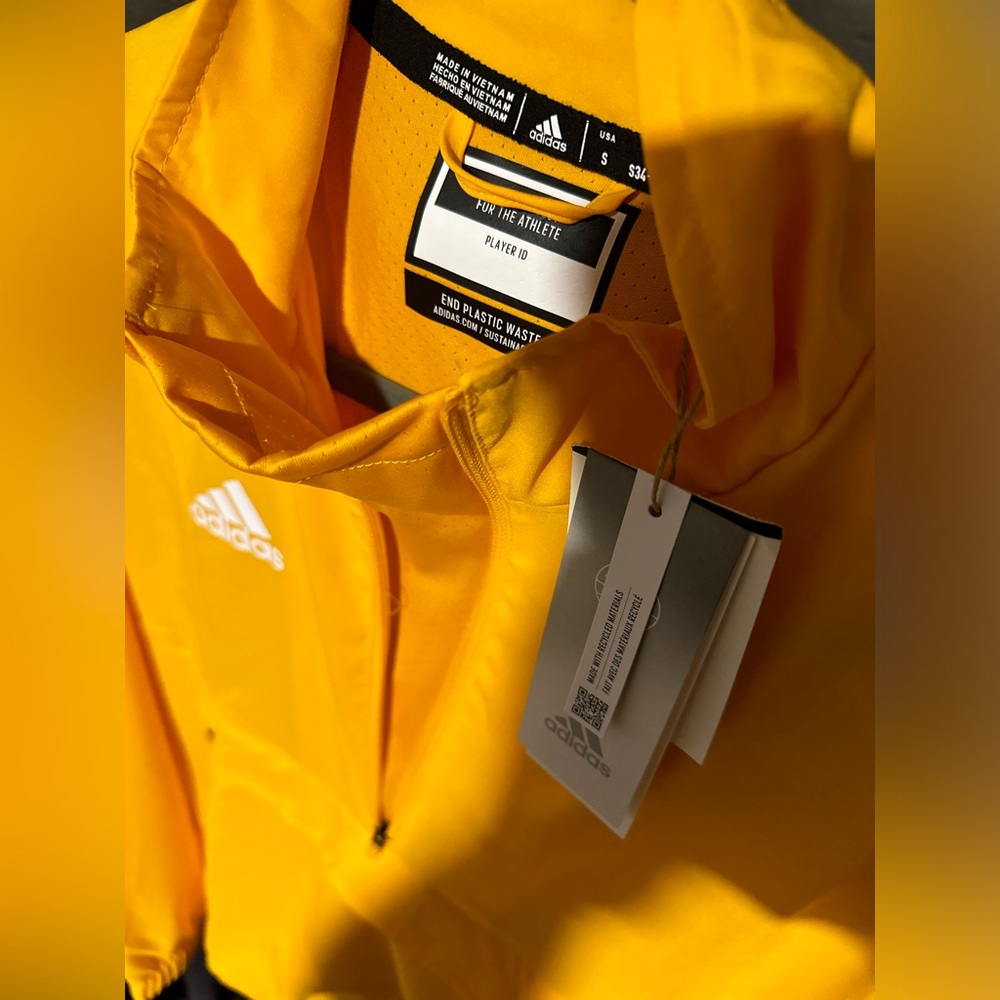 adidas Mens Stadium 1/4 Zip Woven Long Sleeve (S) pullover windbreaker